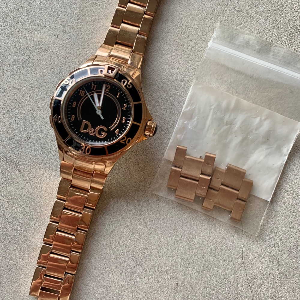 D&G Dolce & Gabbana Rose-Gold Anchor Analog Watch